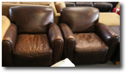 Pair of Leather Side Chairs
